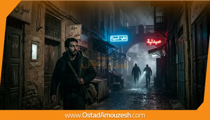 صحنه‌ای اکشن و هیجان‌انگیز از فیلم‌های سینمایی عربی مانند الموصل و الفیل الازرق